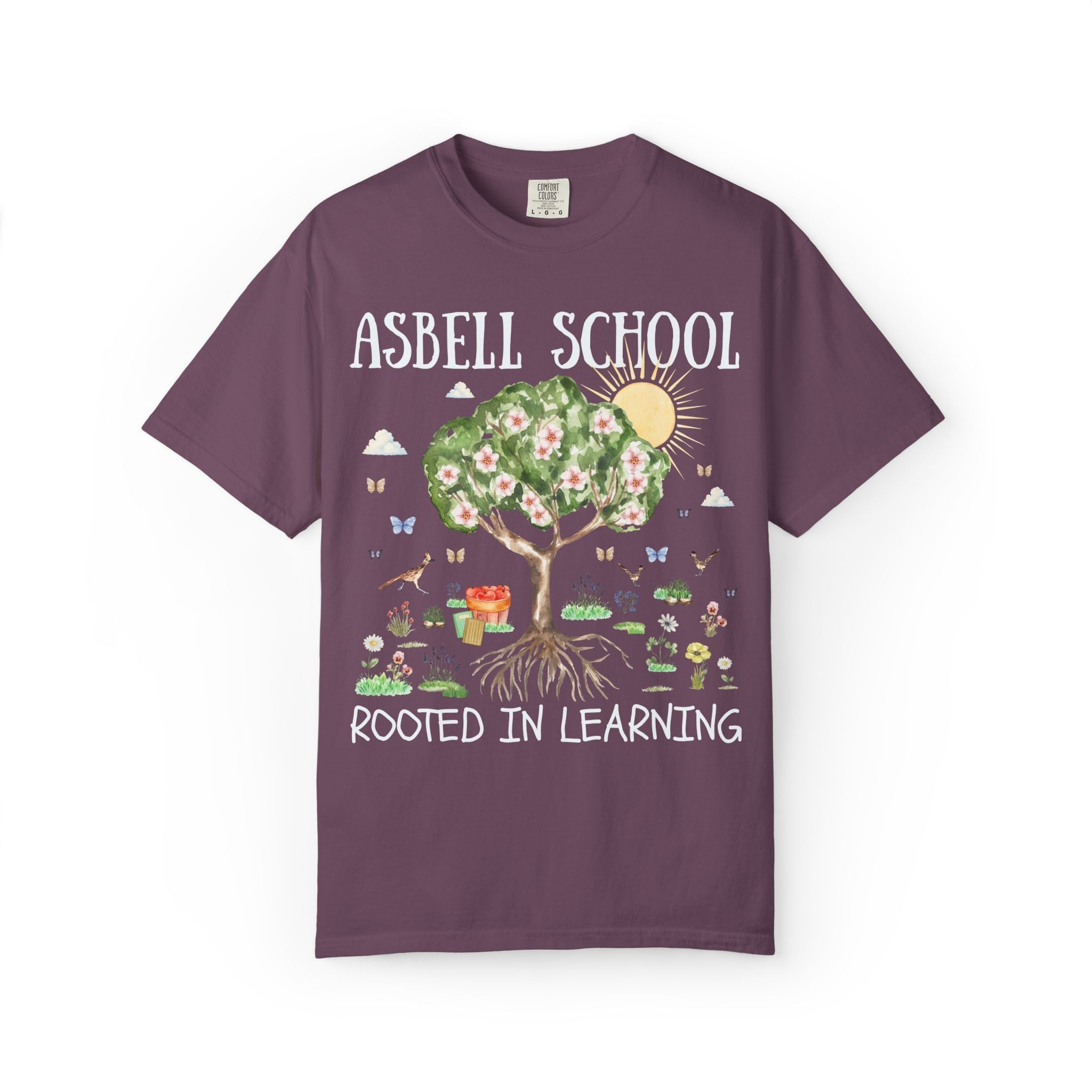 Asbell Elementary Tee Shirt: Rooted in Learning | FPS + Opal and June Tee Shirt, Fayetteville Public Schools - Opal and June