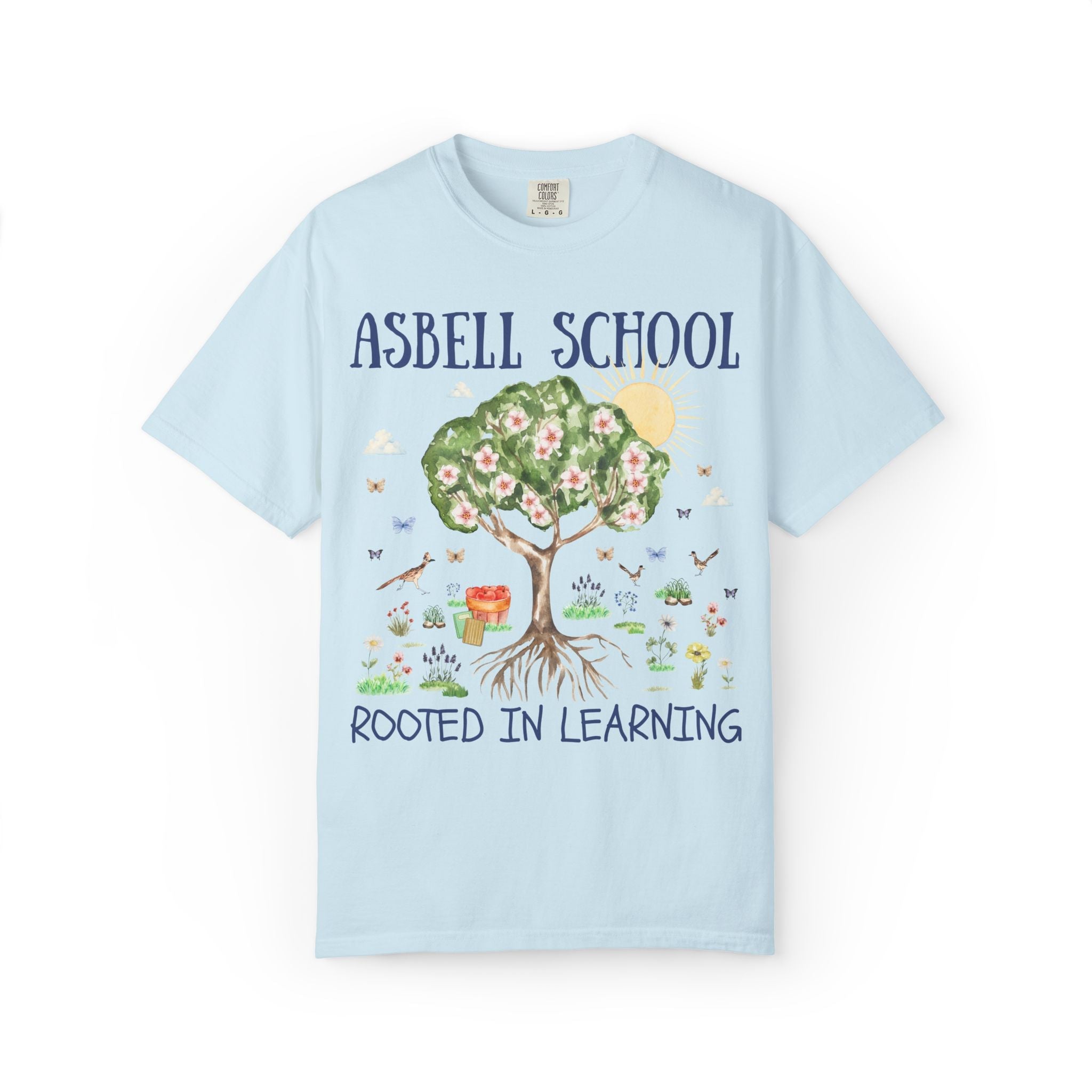 Asbell Elementary Tee Shirt: Rooted in Learning | FPS + Opal and June Tee Shirt, Fayetteville Public Schools - Opal and June