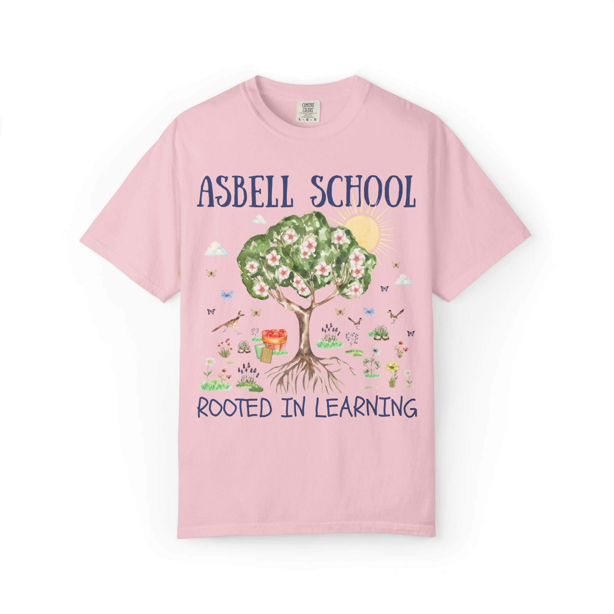 Asbell Elementary Tee Shirt: Rooted in Learning | FPS + Opal and June Tee Shirt, Fayetteville Public Schools - Opal and June
