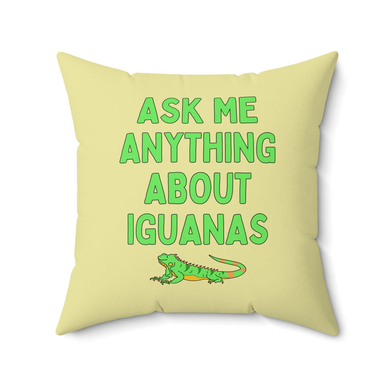 Ask Me About Iguanas Pillow - Opal and June