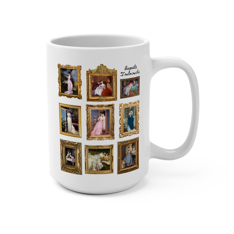 Auguste Toulmouche Famous Paintings 15 Oz Mug, Humanities Major, Friend Who Loves Art, 19th Century Artwork of Women, Framed Artwork Gift - Opal and June