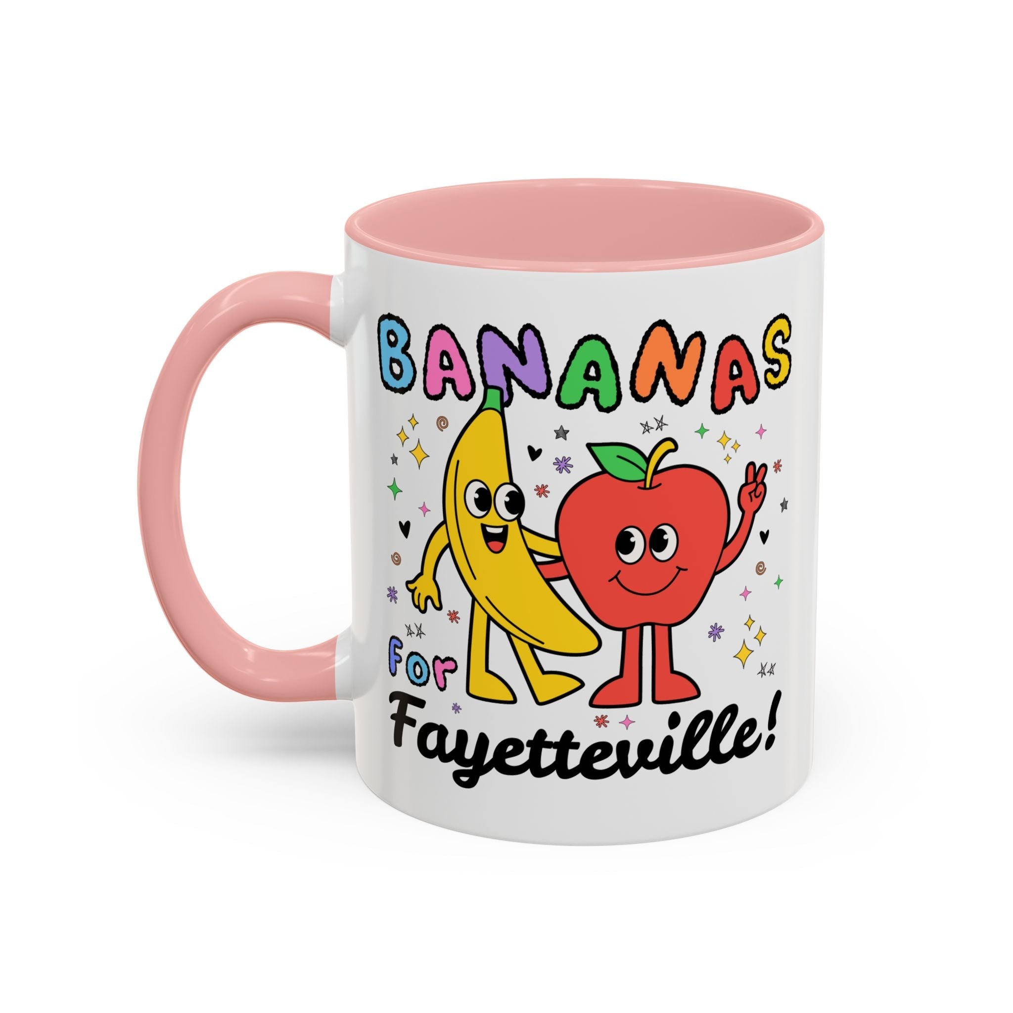 Bananas for Fayetteville Coffee Mug: Funny 90s Aesthetic 11 Oz Coffee Mug for Friend Living in Fayetteville or Northwest Arkansas - Opal and June