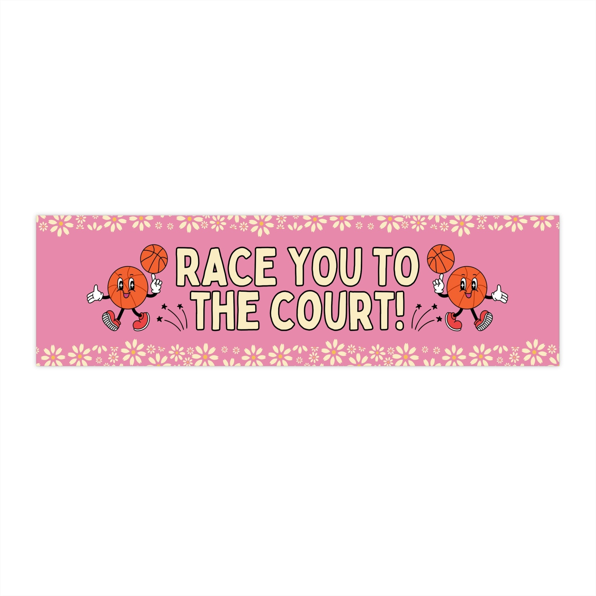 Basketball Lover Bumper Sticker, Daughter's Sixteenth Birthday, Colorful Basketball Sticker for Mom, Small Birthday Present, Basketball Girl - Opal and June