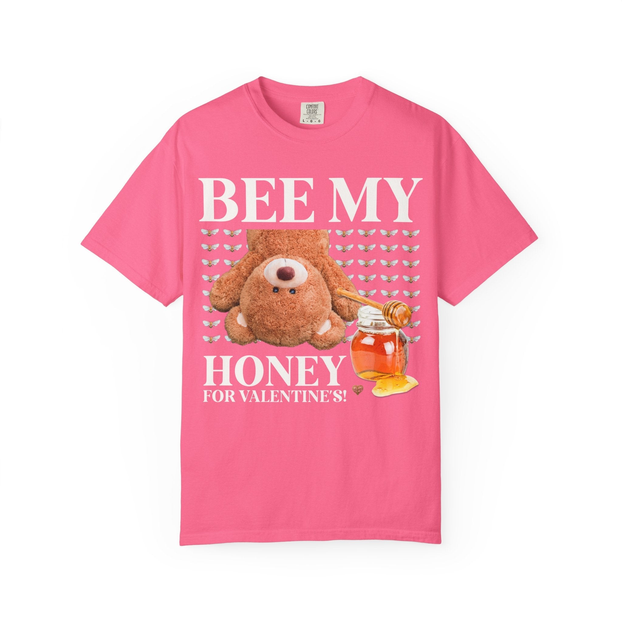 Bear Valentine's Day Tee Shirt for Friend Who Loves Animals, Silly Goblincore Bee T-Shirt, Matching Funny Friend Tee for Valentie's Day - Opal and June