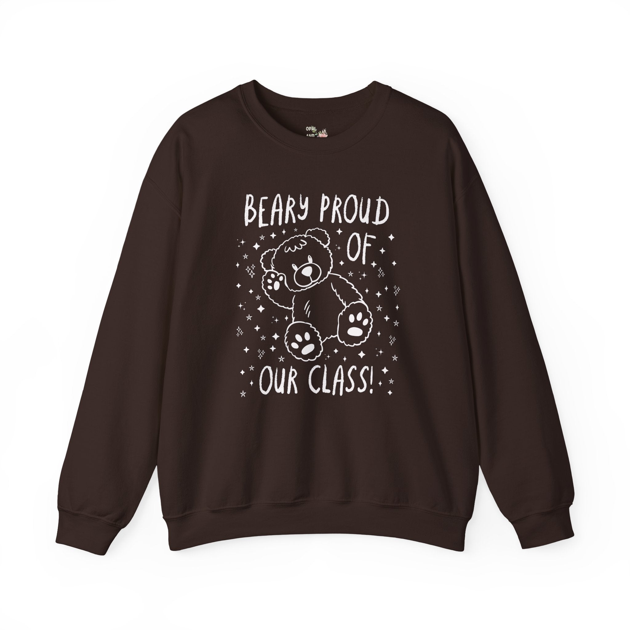 Beary Proud of Our Class: Cute Elementary School Teacher Sweatshirt for Animal Lover, Testing Day Shirt, Vintage Aesthetic Teacher Shirt - Opal and June