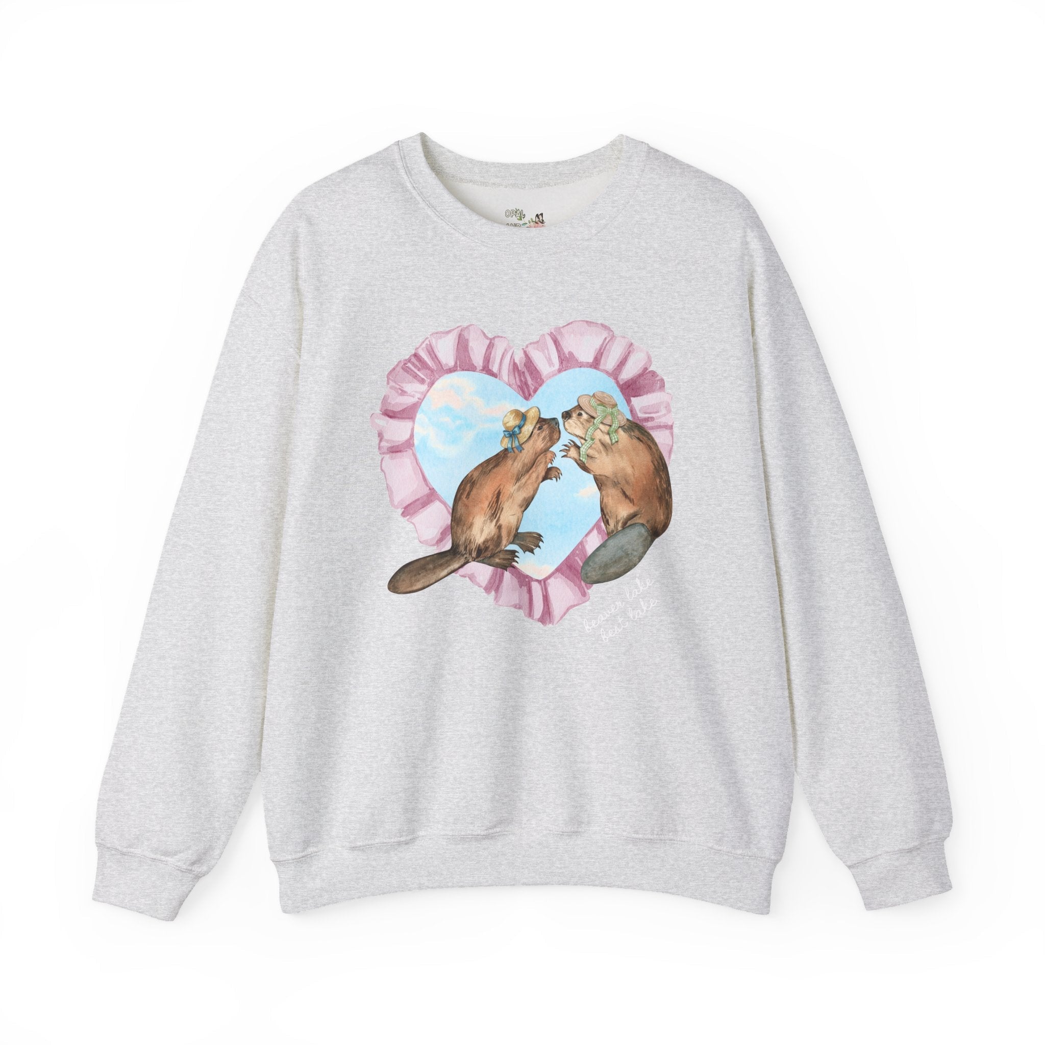 Beaver Lake Best Lake Sweatshirt with Heart: Funny Northwest Arkansas Eureka Springs or Rogers Arkansas Lover Crewneck for Animal Lover - Opal and June