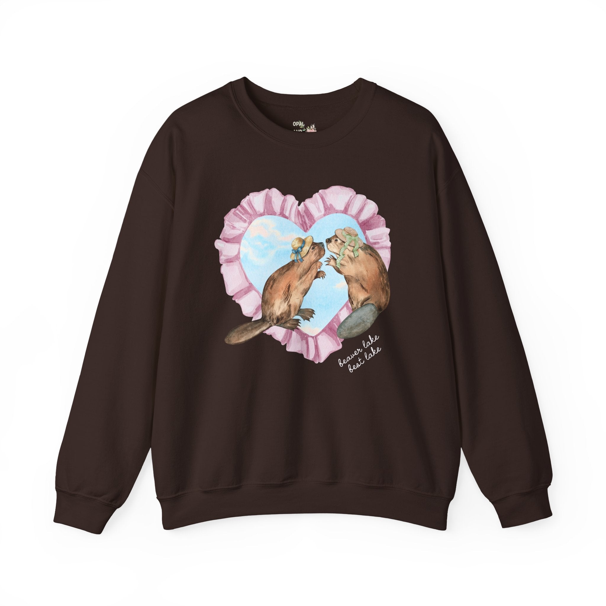 Beaver Lake Best Lake Sweatshirt with Heart: Funny Northwest Arkansas Eureka Springs or Rogers Arkansas Lover Crewneck for Animal Lover - Opal and June