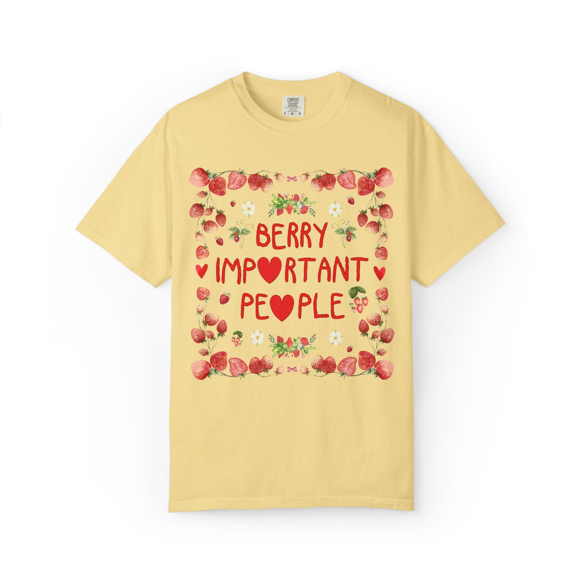 Berry in Love and Berry Important People Bachelorette T-Shirt with Strawberries, Cute 90s Aesthetic Bride and Bridesmaid Matching Tees - Opal and June