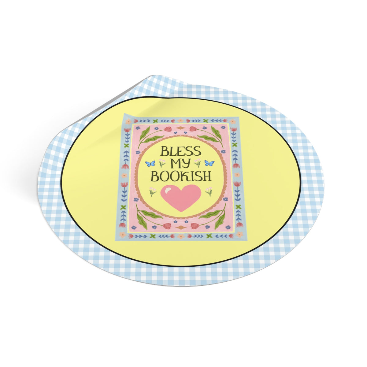 Bless My Bookish Heart Book Lover Sticker for Romance Reader or Classic Literature Bookworm, Cute School Librarian or Fantasy Reader Gift - Opal and June