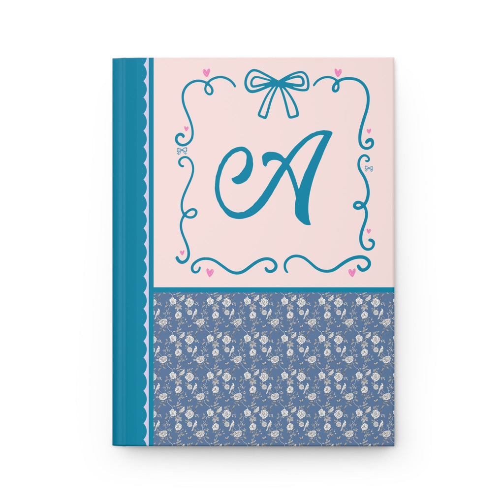 Blue Floral Initial Journal: A - Opal and June