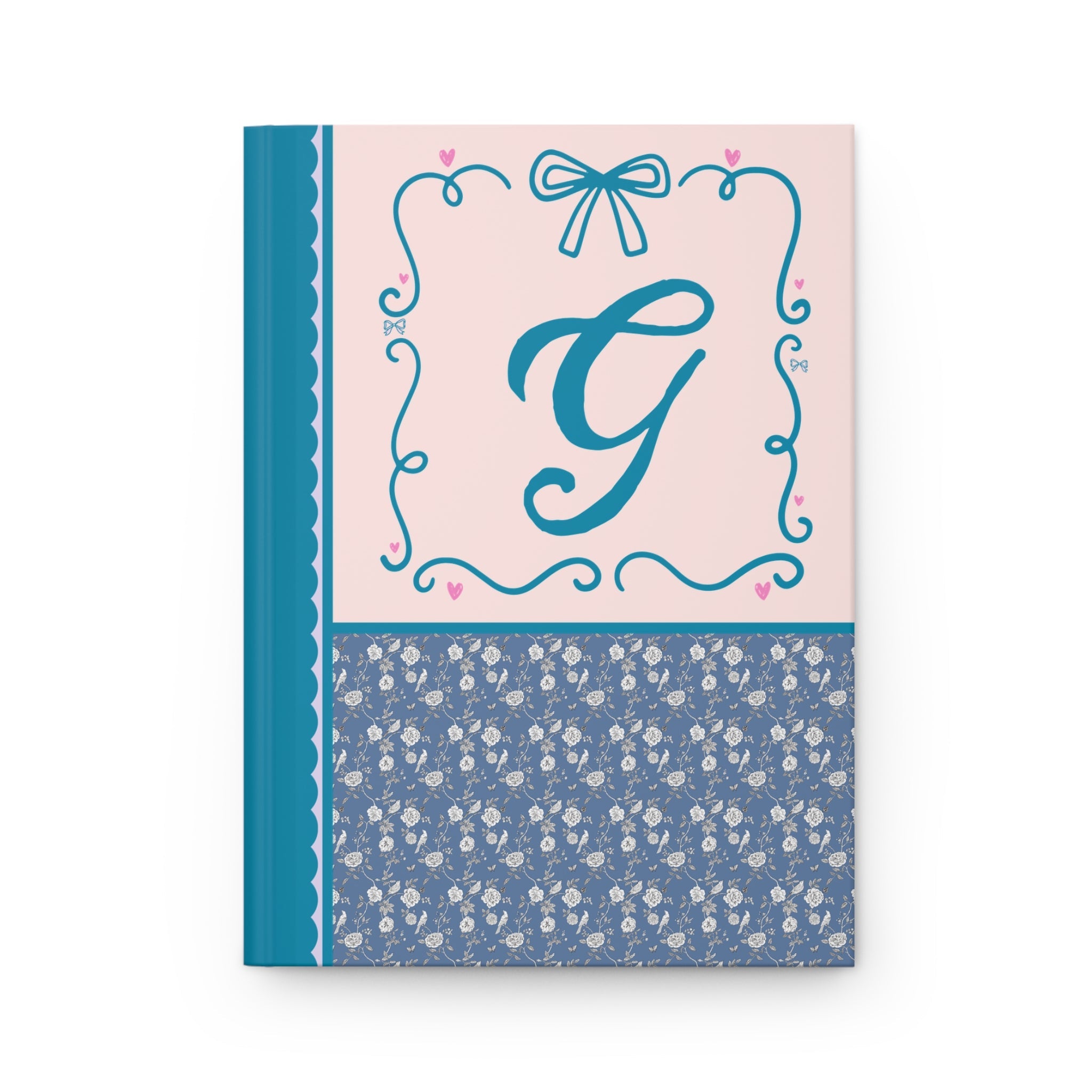 Blue Floral Initial Journal: G - Opal and June