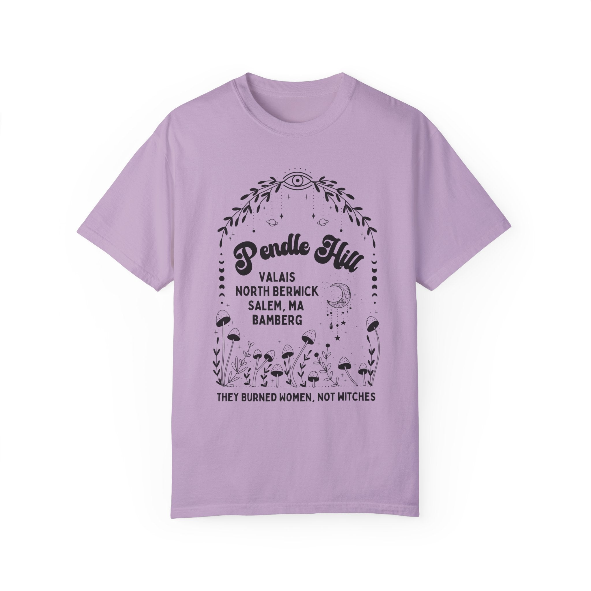 Boho and Cute Spooky History Tee Shirt for History Teacher or History Major: Pendle Hill | European and American Witch Trials History TShirt - Opal and June