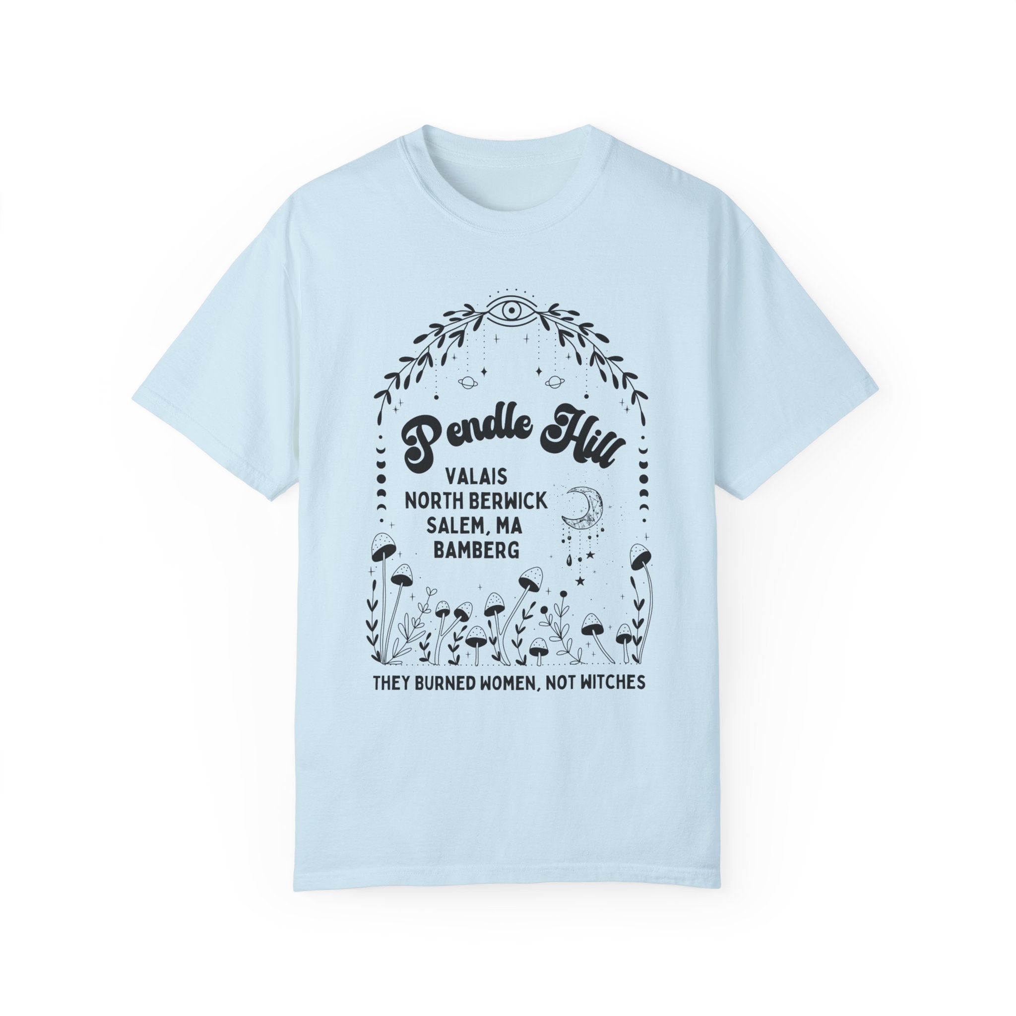 Boho and Cute Spooky History Tee Shirt for History Teacher or History Major: Pendle Hill | European and American Witch Trials History TShirt - Opal and June