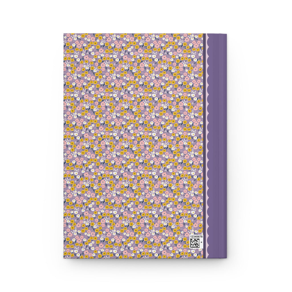 Boho Initial Journal with Shades of Purple, Floral Cottagecore Hardcover Notebook for Writer or Friend Who Journals, Present for Student - Opal and June