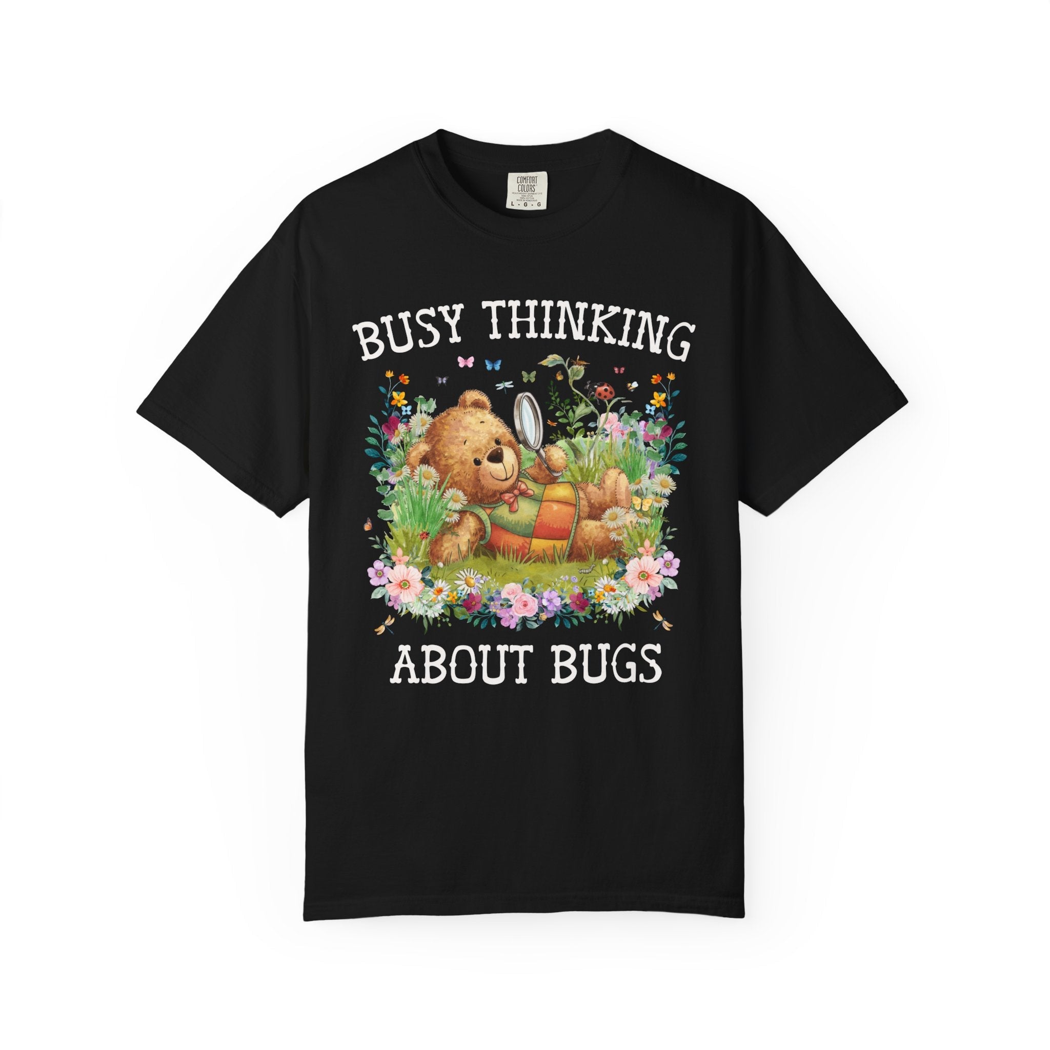Boho Insect Tee Shirt for Entomologist, Cute Birthday Gift for Friend Who Loves Bugs, 90s Throwback Cottagecore Bear T-Shirt with Flowers - Opal and June