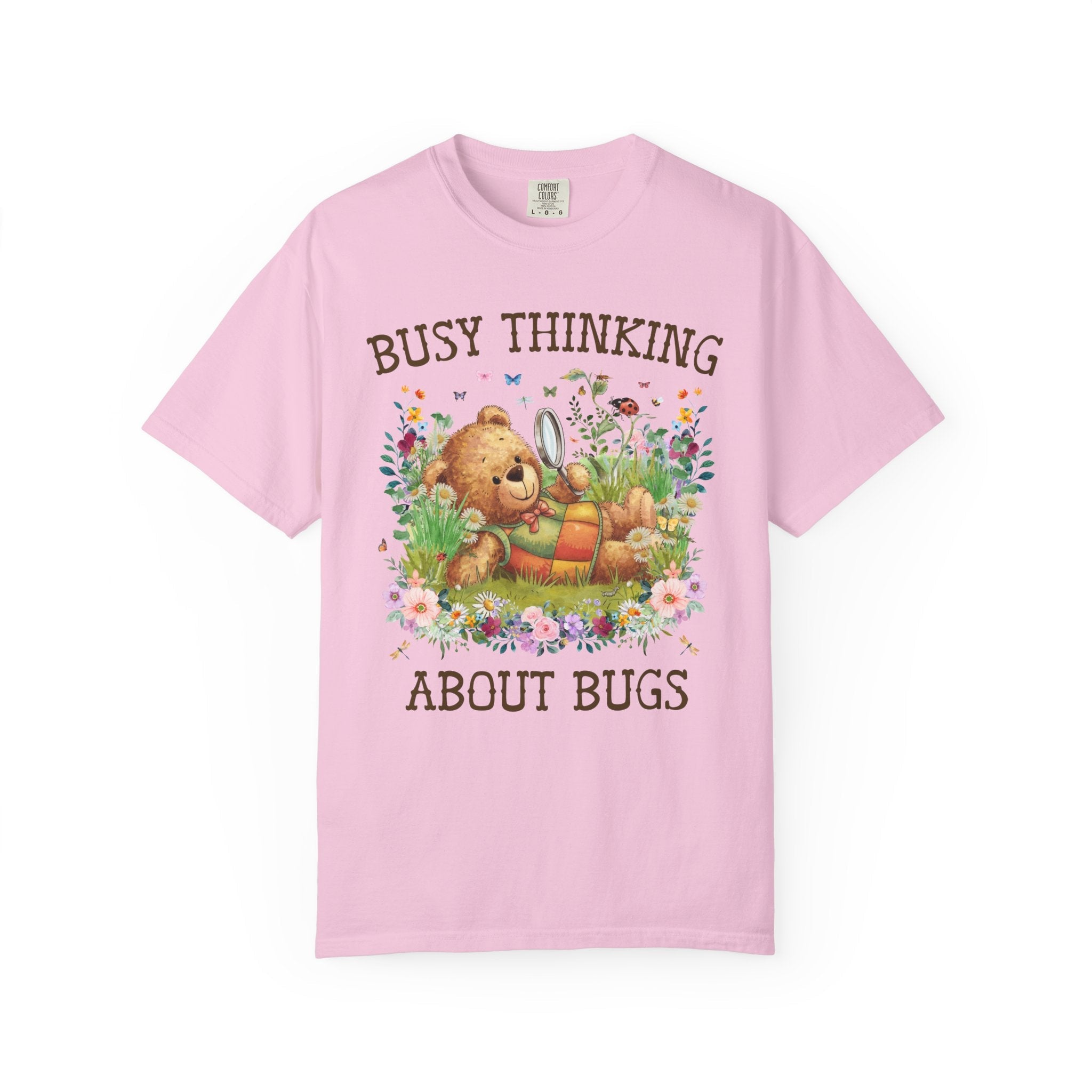 Boho Insect Tee Shirt for Entomologist, Cute Birthday Gift for Friend Who Loves Bugs, 90s Throwback Cottagecore Bear T-Shirt with Flowers - Opal and June
