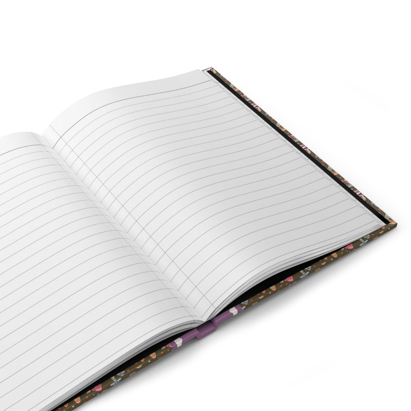 Boho Mushroom Notebook with Adorable Y2K Vibes, Eclectic Grandma Journal for Fall, Cute Animal Lover Present for Fall, Cozy Whimsigoth Gift - Opal and June