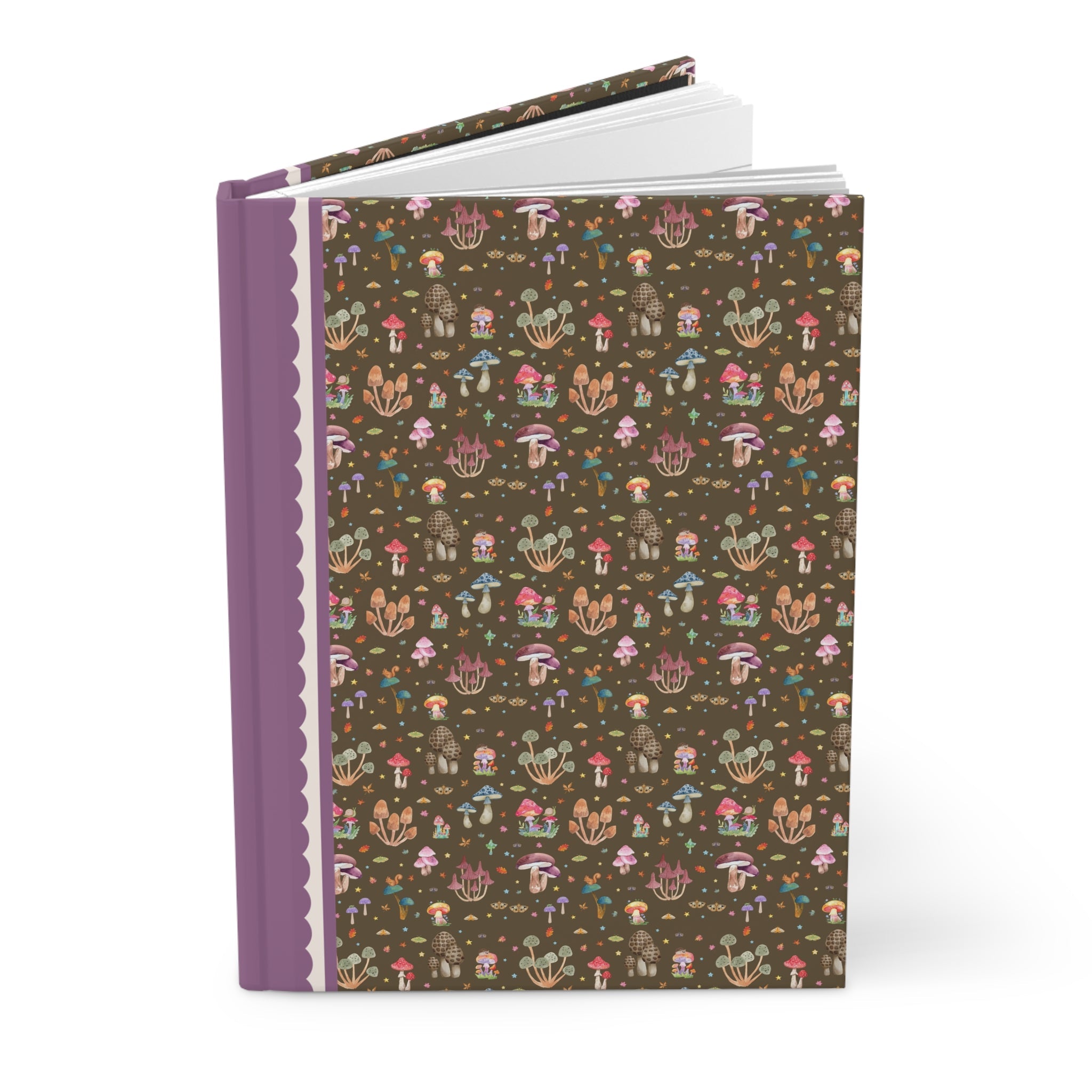 Boho Mushroom Notebook with Adorable Y2K Vibes, Eclectic Grandma Journal for Fall, Cute Animal Lover Present for Fall, Cozy Whimsigoth Gift - Opal and June