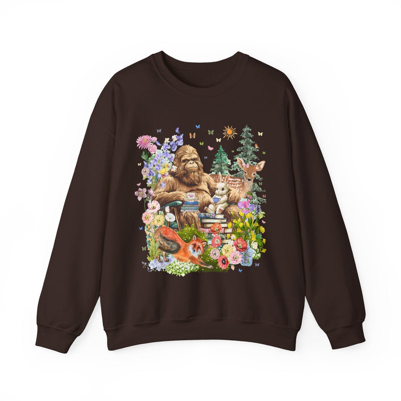 Boho Sasquatch Sweatshirt with Spring Animals - Opal and June