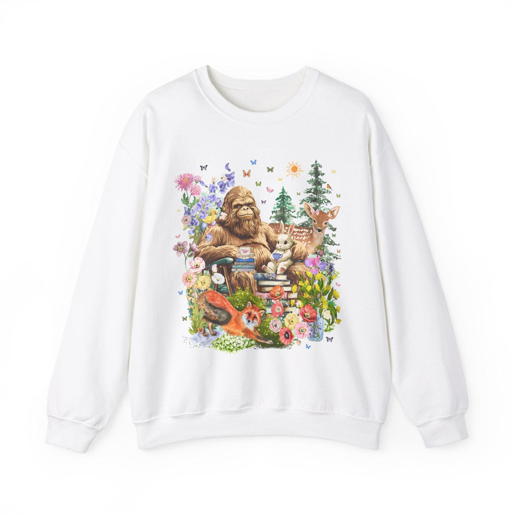 Boho Sasquatch Sweatshirt with Spring Animals - Opal and June