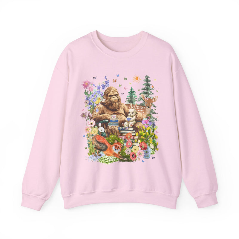 Boho Sasquatch Sweatshirt with Spring Animals - Opal and June