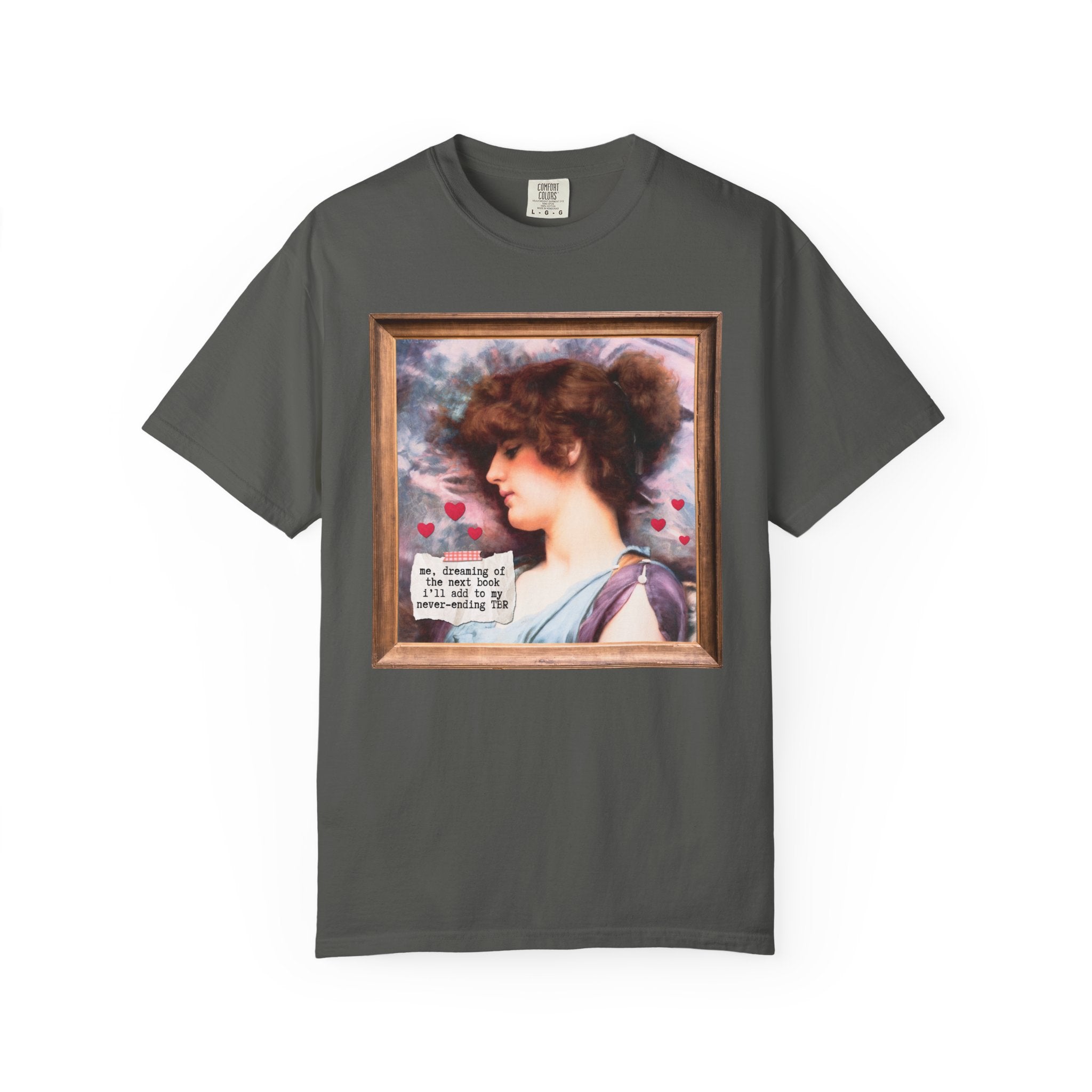 Book Lover Art History Buff Shirt, Painting by John William Godward, Funny Saying TBR Bookish Tee for Bookworm or Librarian, Romance Reader - Opal and June
