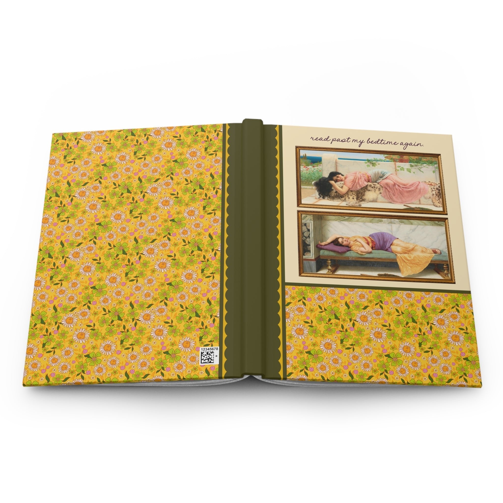 Book Lover Art History Notebook for Romance Reader or Librarian: Read Past My Bedtime Again, Funny and Pretty Soft Girl Style Bookworm Gift - Opal and June