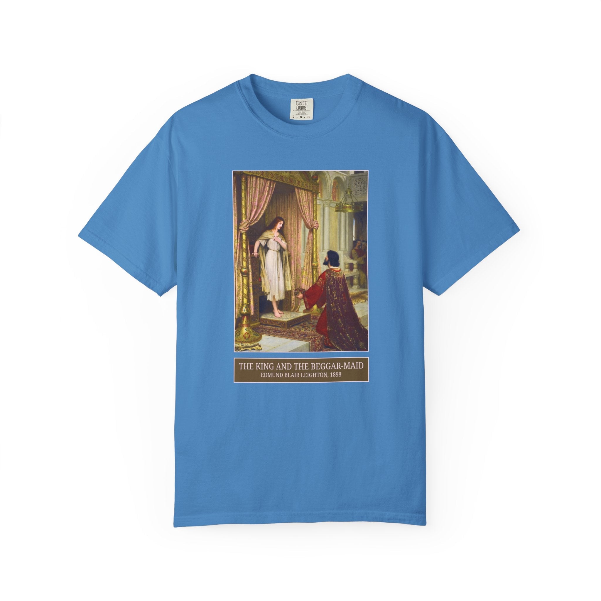Book Lover Art History Tee Shirt: The King and the Beggar - Maid by Edmund Blair Leighton, Famous 19th Century Painting, Museum Lover Gift - Opal and June