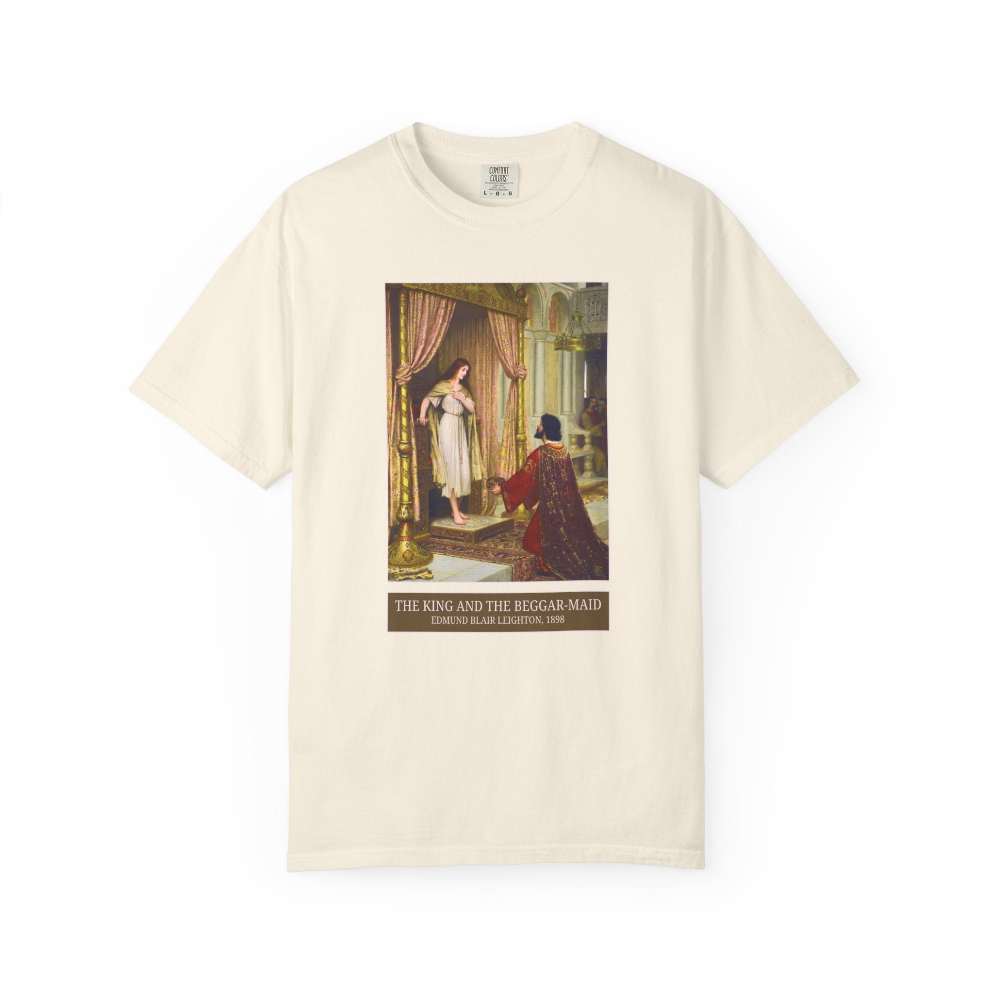 Book Lover Art History Tee Shirt: The King and the Beggar - Maid by Edmund Blair Leighton, Famous 19th Century Painting, Museum Lover Gift - Opal and June