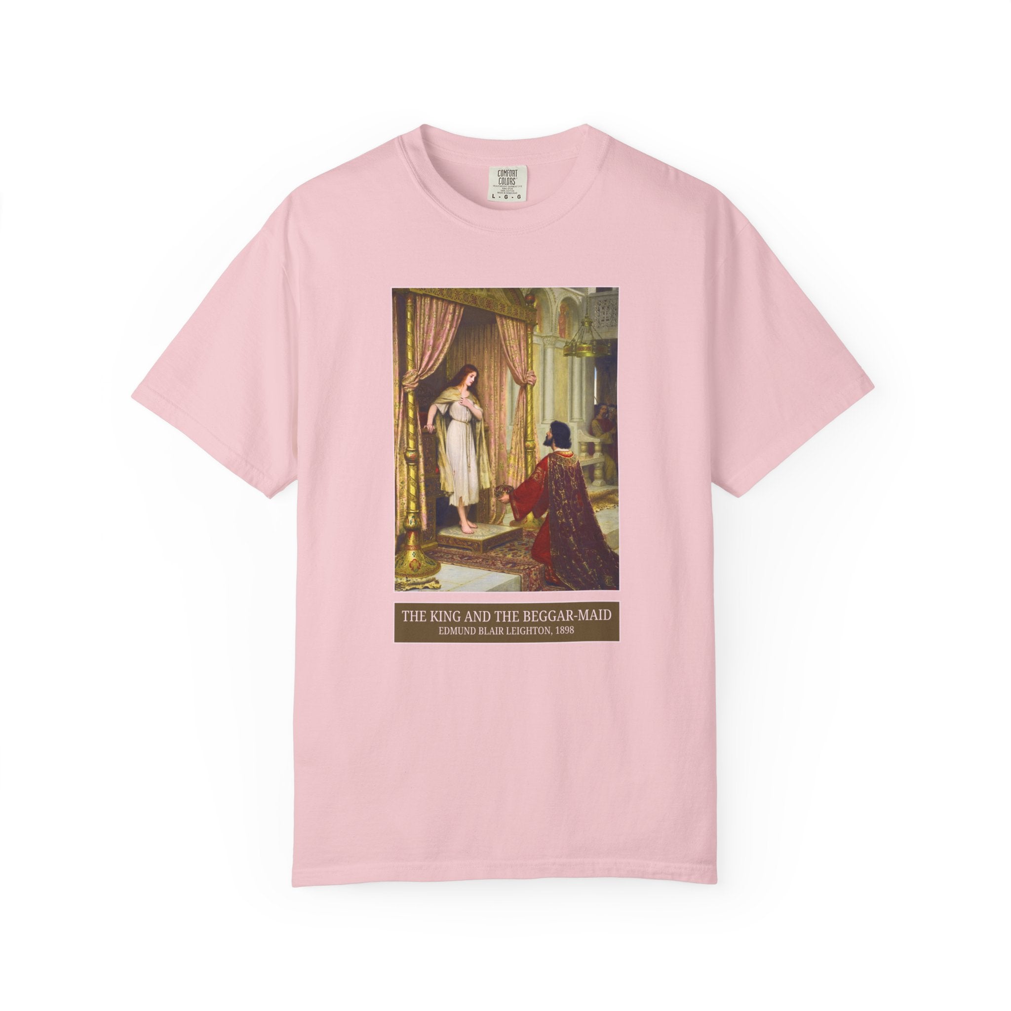 Book Lover Art History Tee Shirt: The King and the Beggar - Maid by Edmund Blair Leighton, Famous 19th Century Painting, Museum Lover Gift - Opal and June