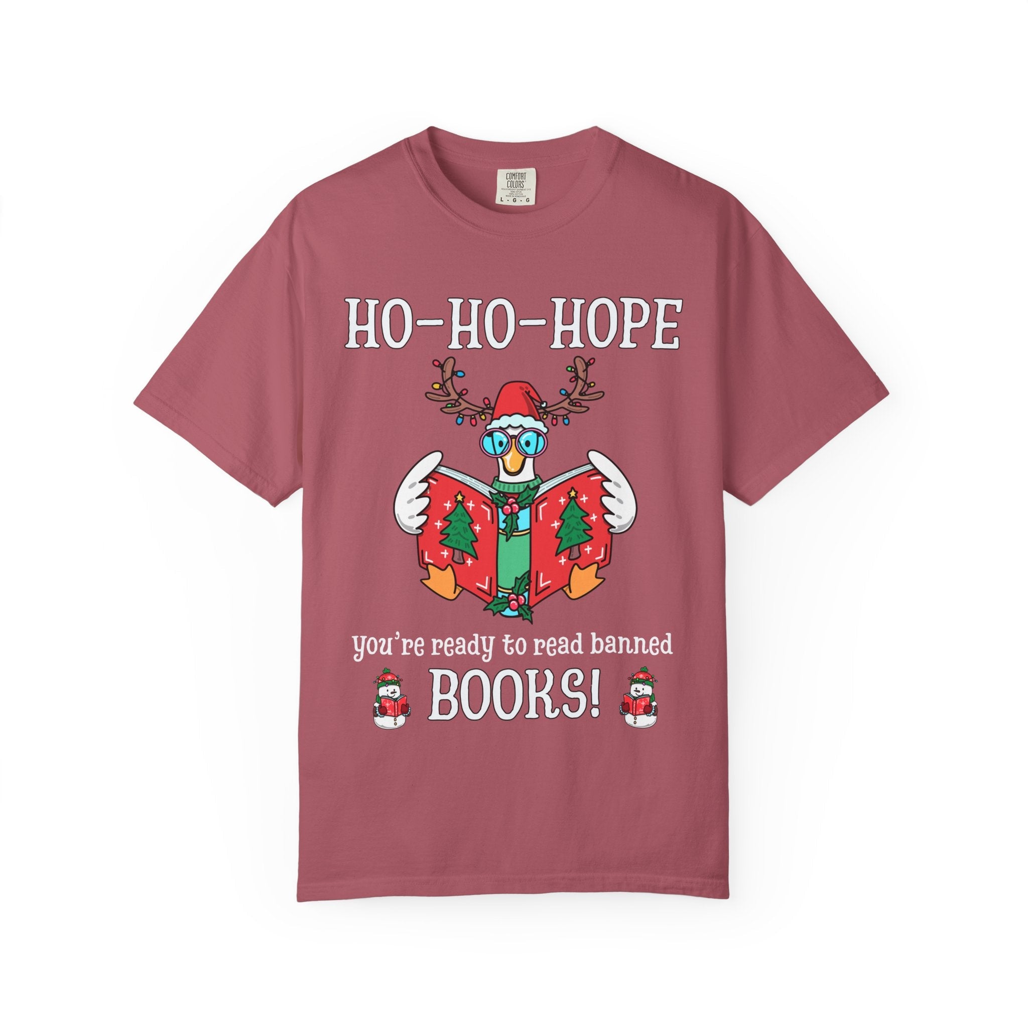 Book Lover Christmas Matching Tee Shirts for School Librarians, Reading Teacher, English Literature Professor, High School ELA Department - Opal and June