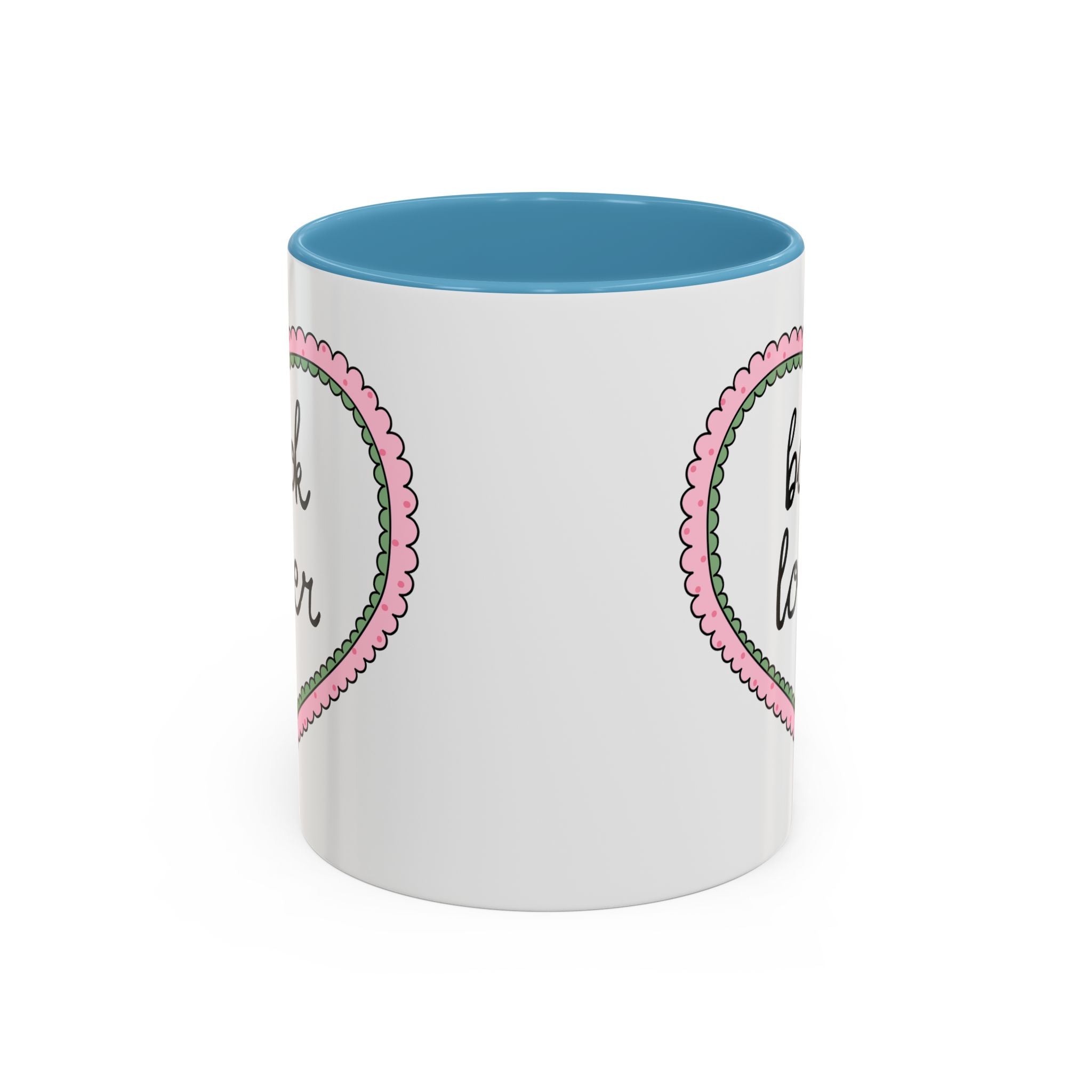 Book Lover Coffee Mug with Heart: 11 Oz Coffee Mug for Romance Reader, Cute Valentine's Day Bookish Present - Opal and June