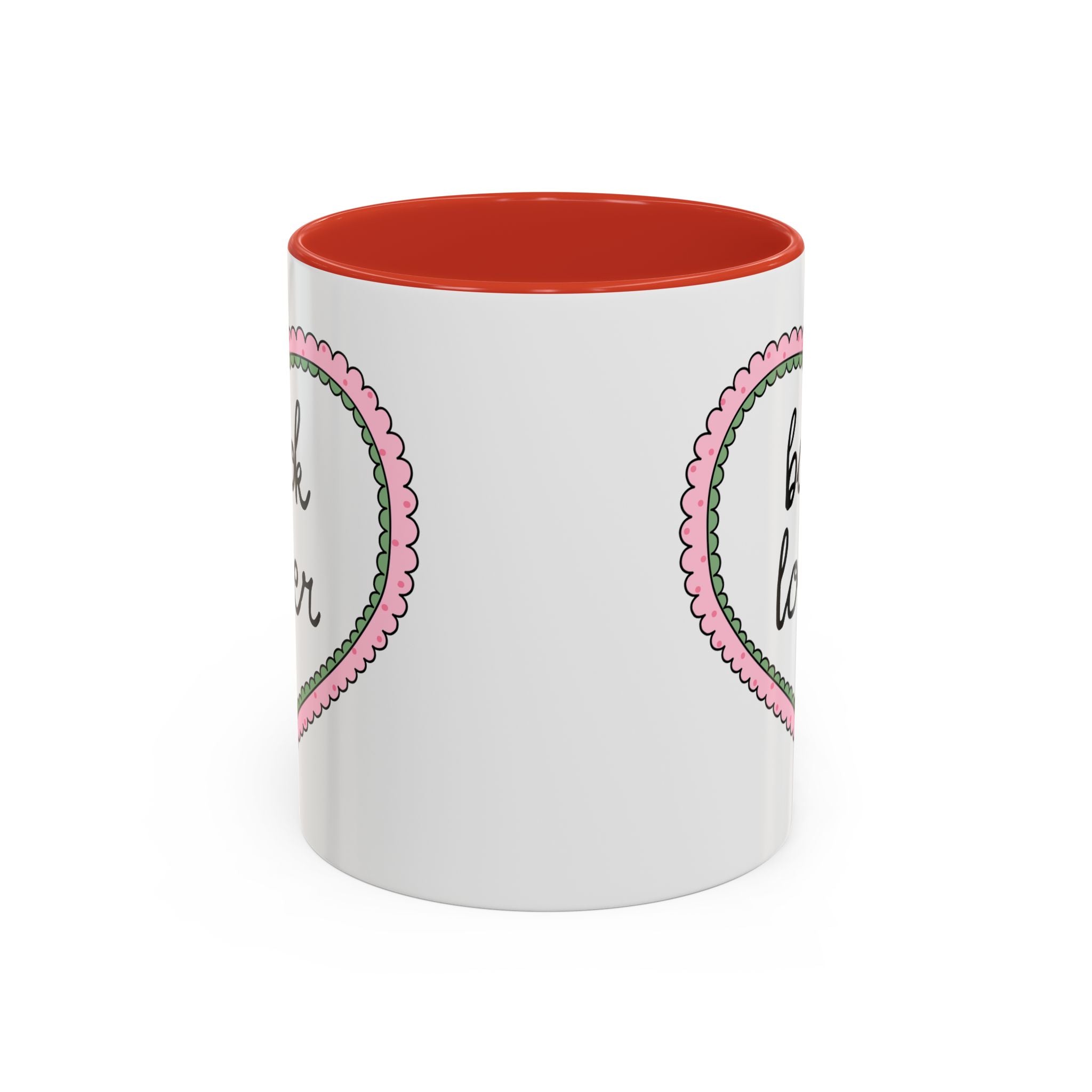 Book Lover Coffee Mug with Heart: 11 Oz Coffee Mug for Romance Reader, Cute Valentine's Day Bookish Present - Opal and June