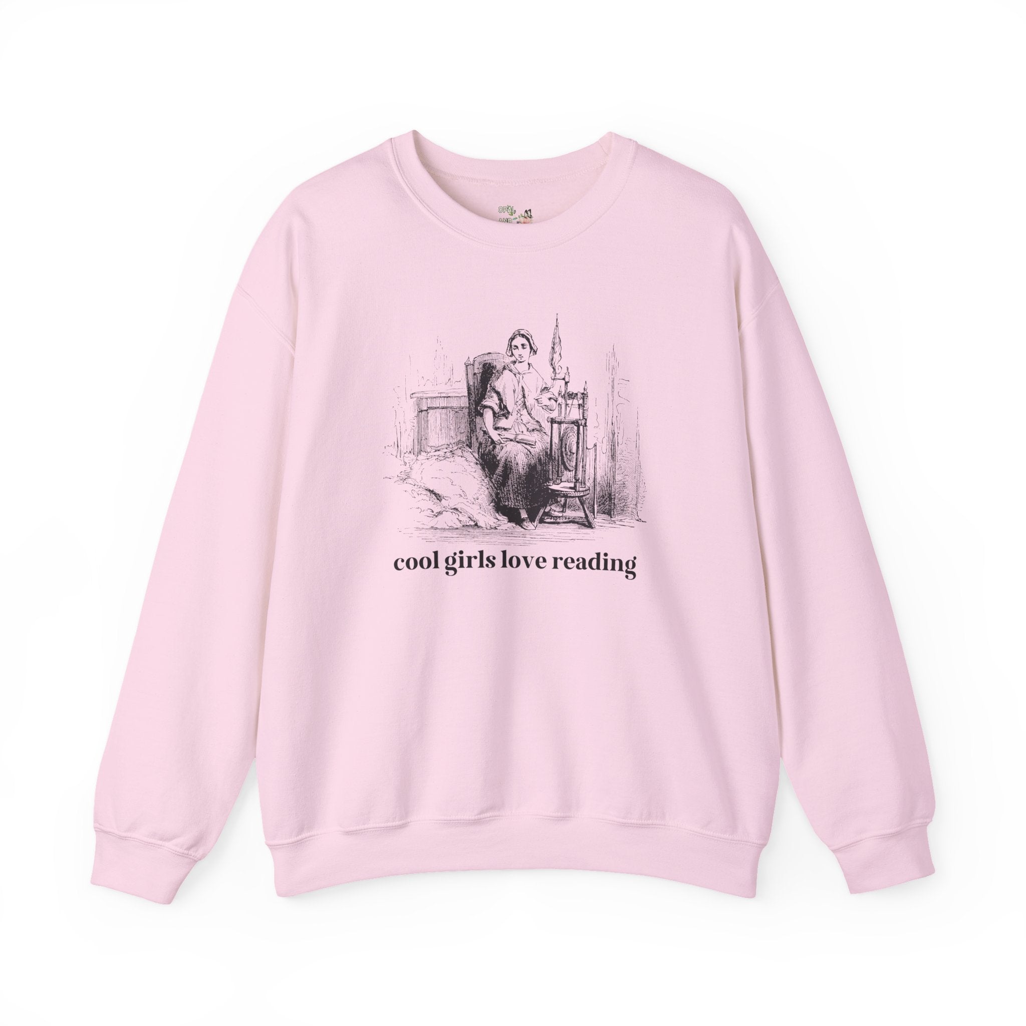 Book Lover Gift for Daughter Who Loves Books: Cool Girls Love Reading, Funny Saying Bookish Sweatshirt, Vintage Aesthetic, Romance Reader - Opal and June