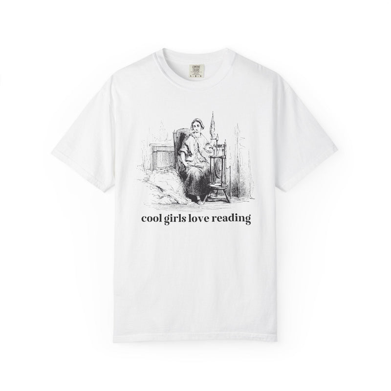 Book Lover Gift Idea for Daughter Who Loves Books: Cool Girls Love Reading, Funny Saying Bookish Tee with Vintage Aesthetic, Romance Reader - Opal and June