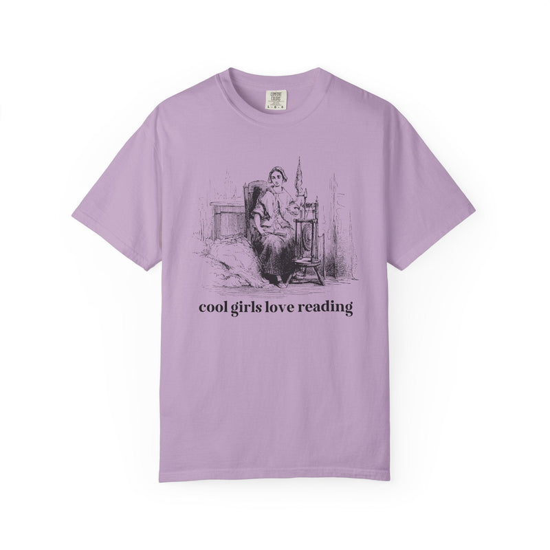 Book Lover Gift Idea for Daughter Who Loves Books: Cool Girls Love Reading, Funny Saying Bookish Tee with Vintage Aesthetic, Romance Reader - Opal and June