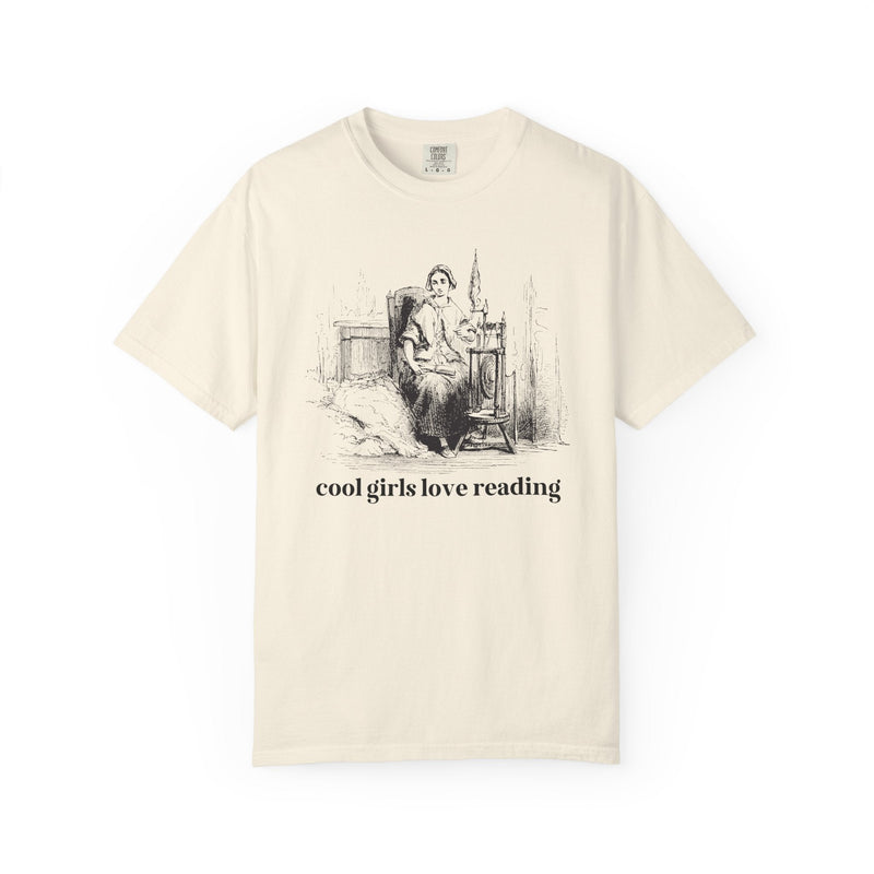 Book Lover Gift Idea for Daughter Who Loves Books: Cool Girls Love Reading, Funny Saying Bookish Tee with Vintage Aesthetic, Romance Reader - Opal and June