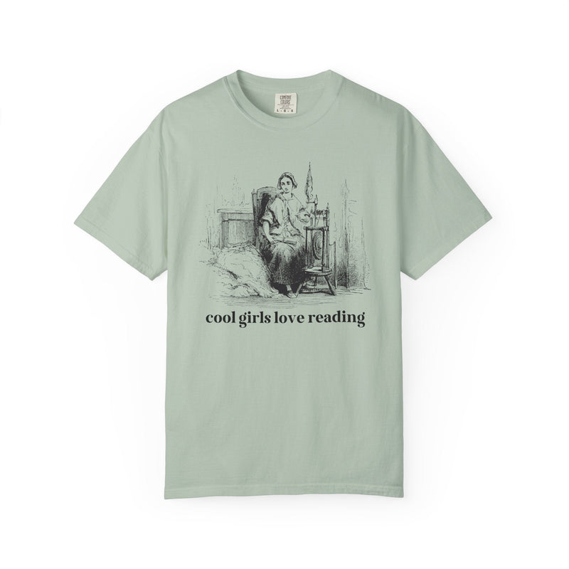Book Lover Gift Idea for Daughter Who Loves Books: Cool Girls Love Reading, Funny Saying Bookish Tee with Vintage Aesthetic, Romance Reader - Opal and June