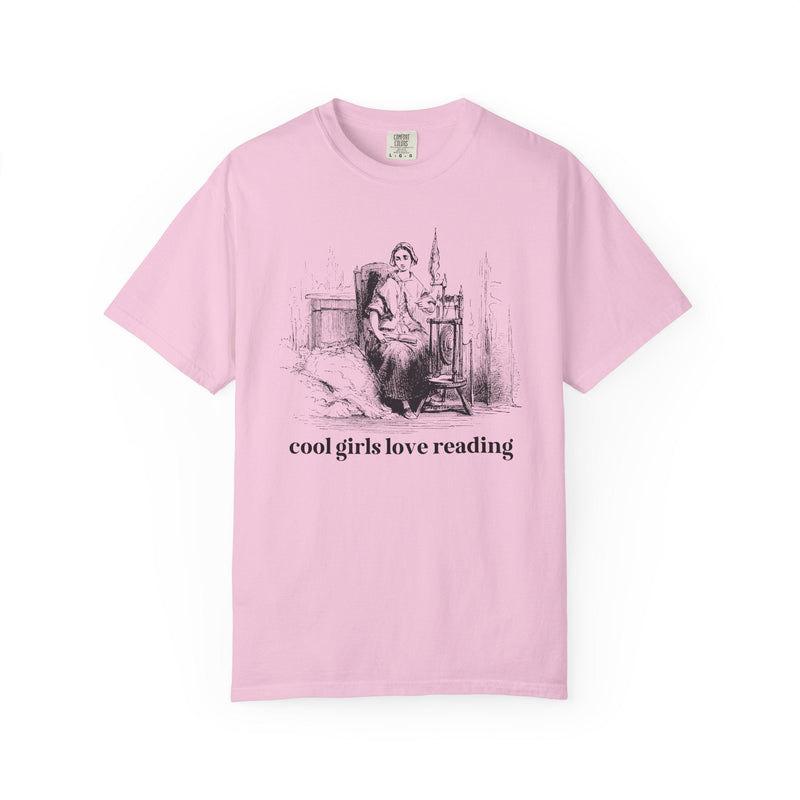 Book Lover Gift Idea for Daughter Who Loves Books: Cool Girls Love Reading, Funny Saying Bookish Tee with Vintage Aesthetic, Romance Reader - Opal and June