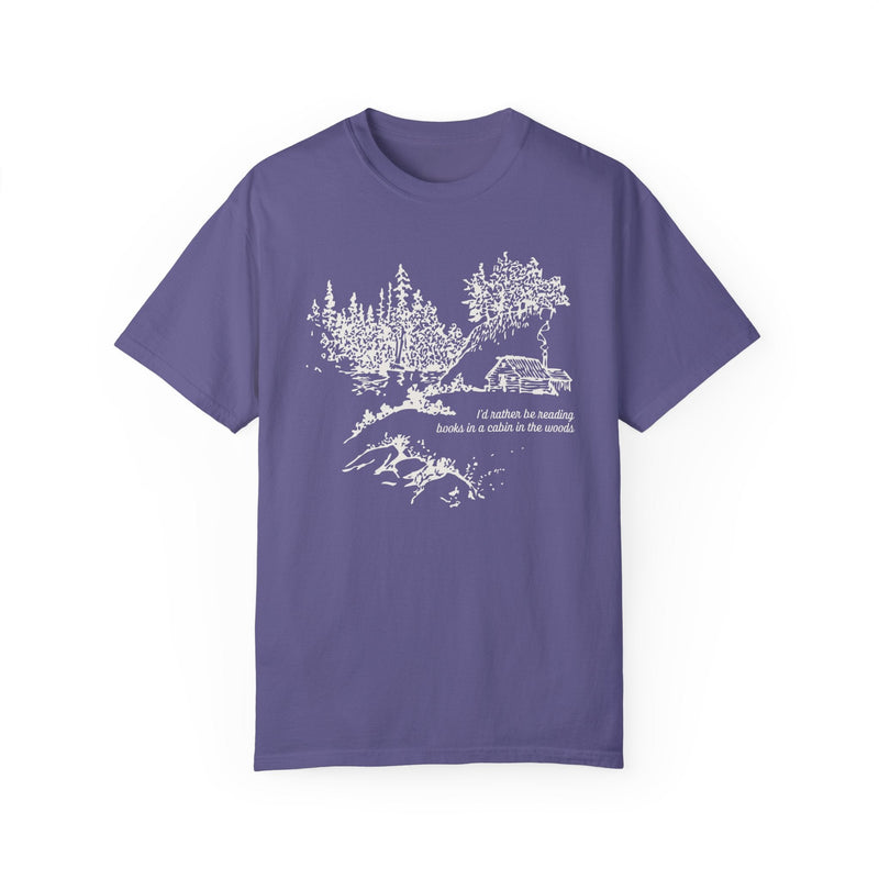 Book Lover Gift Idea for Reader Who Loves The Outdoors: I'd Rather Be Reading In A Cabin In The Woods | Bookish and Cozy Cottagecore Shirt - Opal and June