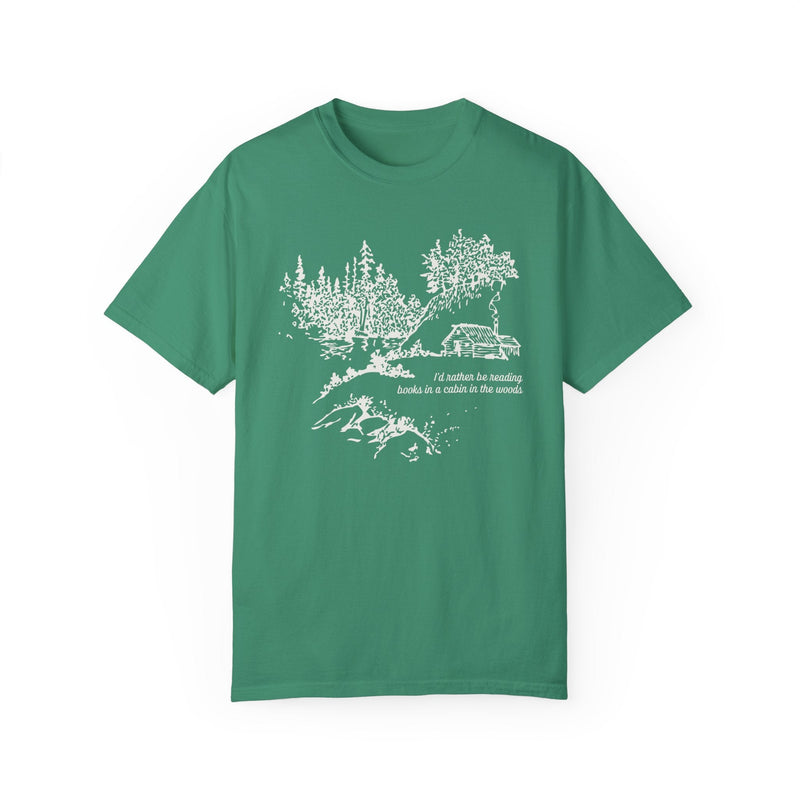 Book Lover Gift Idea for Reader Who Loves The Outdoors: I'd Rather Be Reading In A Cabin In The Woods | Bookish and Cozy Cottagecore Shirt - Opal and June