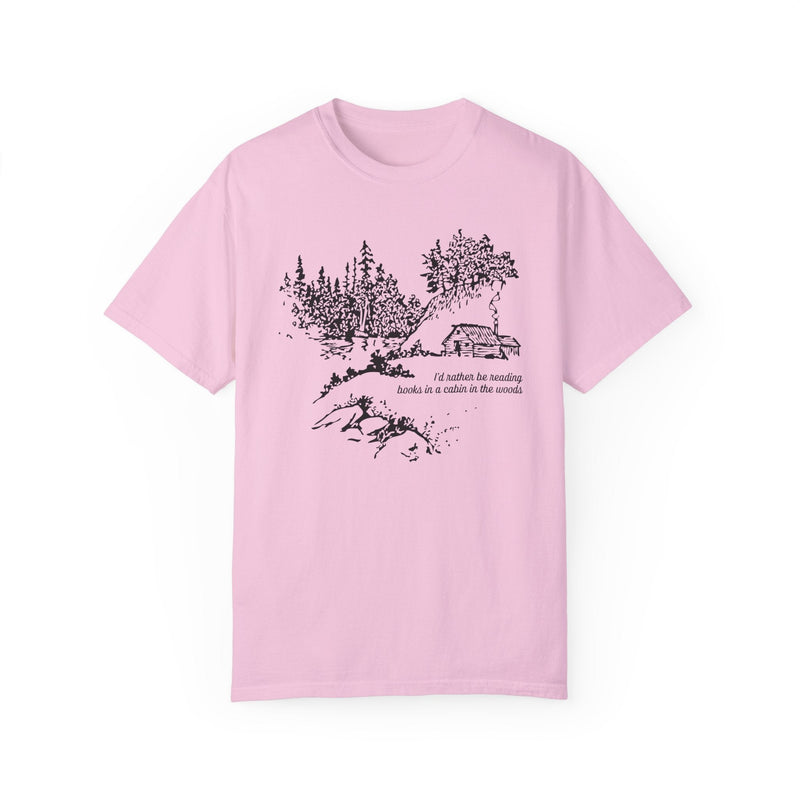 Book Lover Gift Idea for Reader Who Loves The Outdoors: I'd Rather Be Reading In A Cabin In The Woods | Bookish and Cozy Cottagecore Shirt - Opal and June