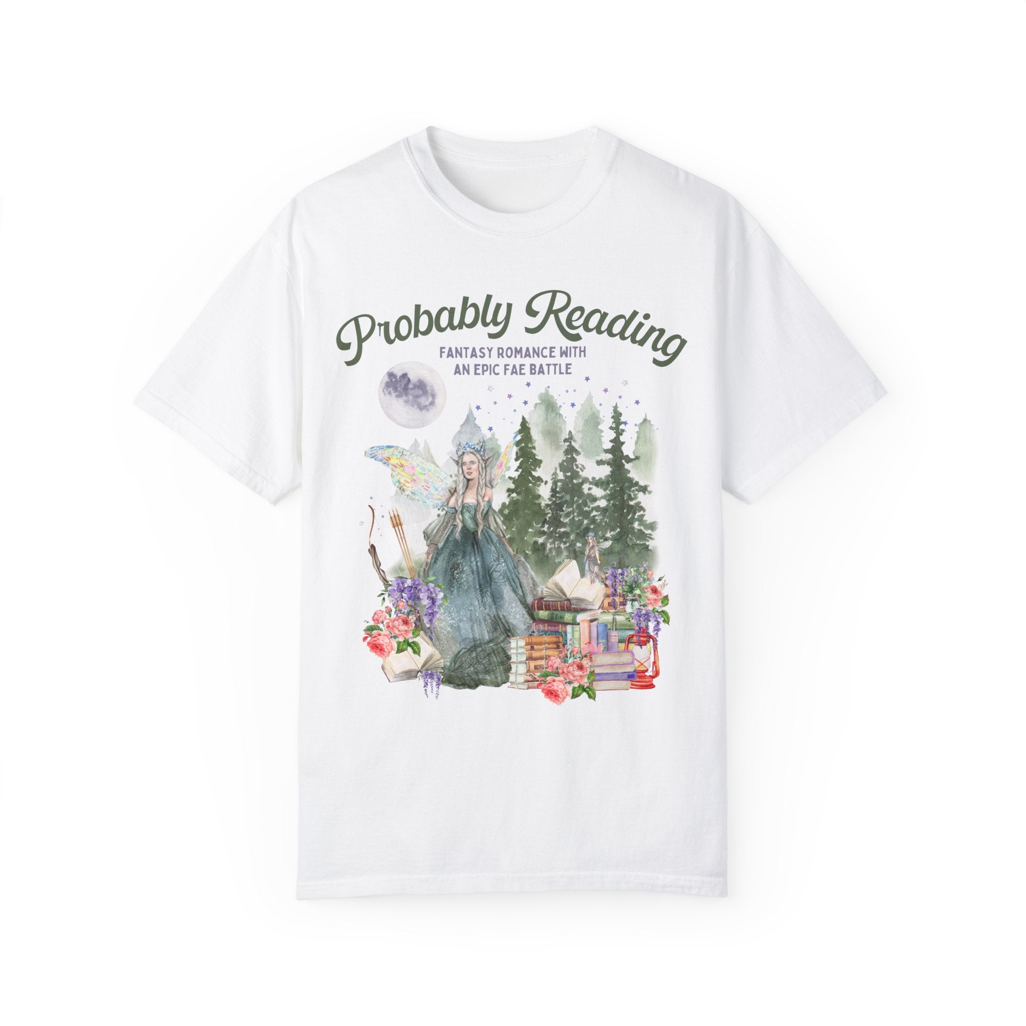 Book Lover Gift Idea for Romance Reader: Boho Cottagecore Romance Trope Tee Shirt, Fantasy Romance Reader, Bookish Gift, Romantasy Bookworm - Opal and June