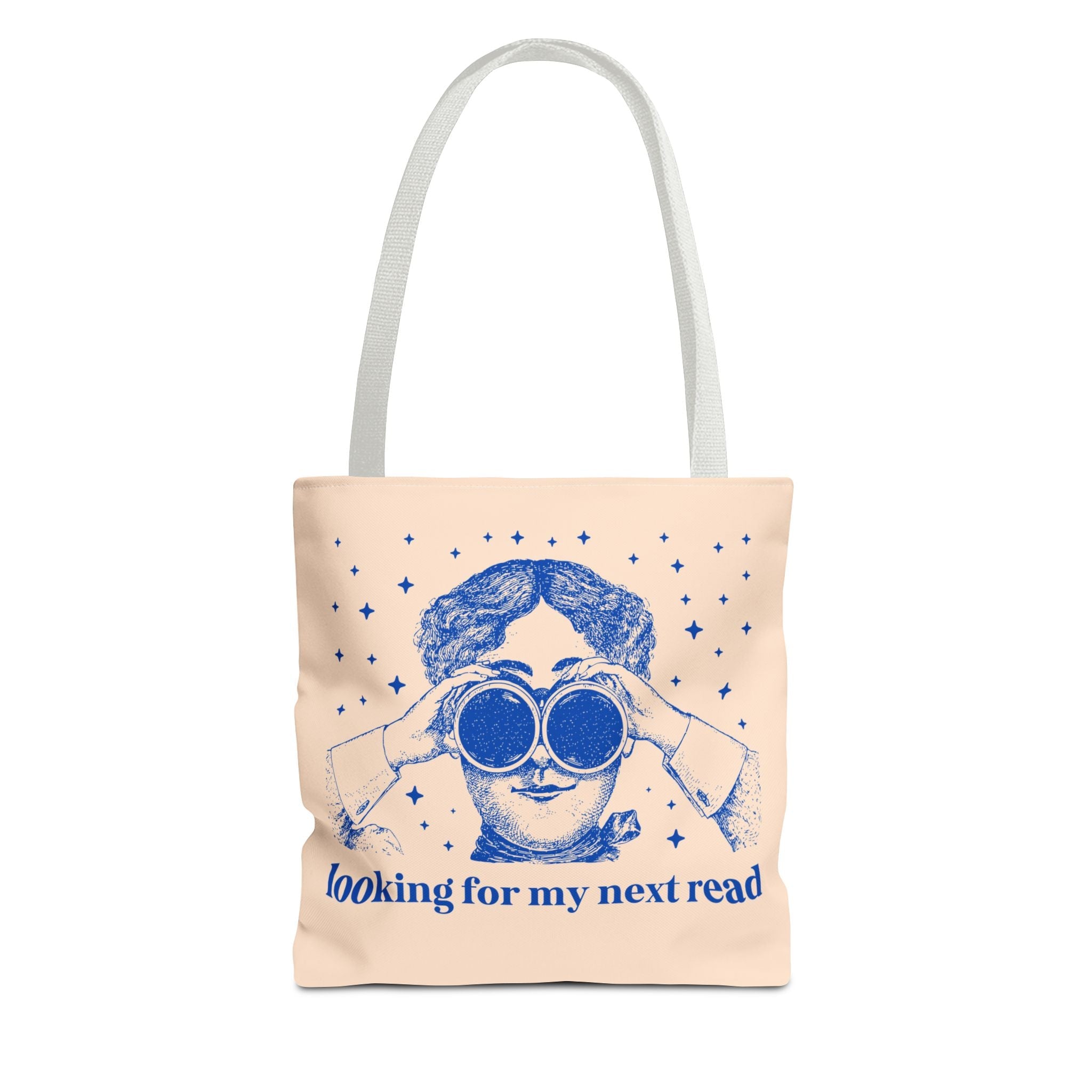 Book Lover Gift Idea for Romance Reader or Classic Literature Major: Looking for My Next Read, Funny Sarcastic Librarian or Bookworm Tote - Opal and June