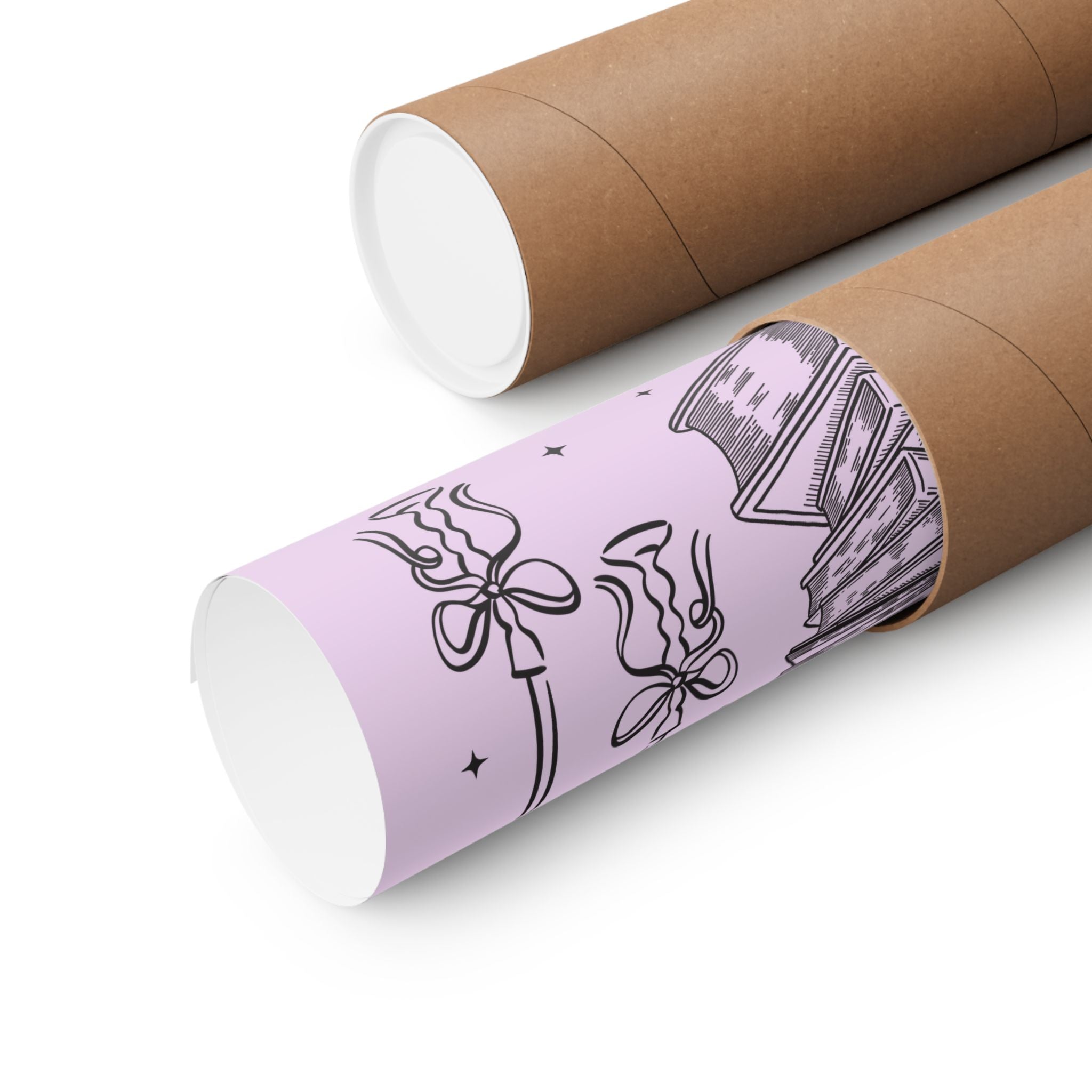 Book Lover Poster for Romance Reader Who Loves to Stay Up Late Reading, Funny Saying Bookish Print with Stars, Cute Bookworm Present - Opal and June