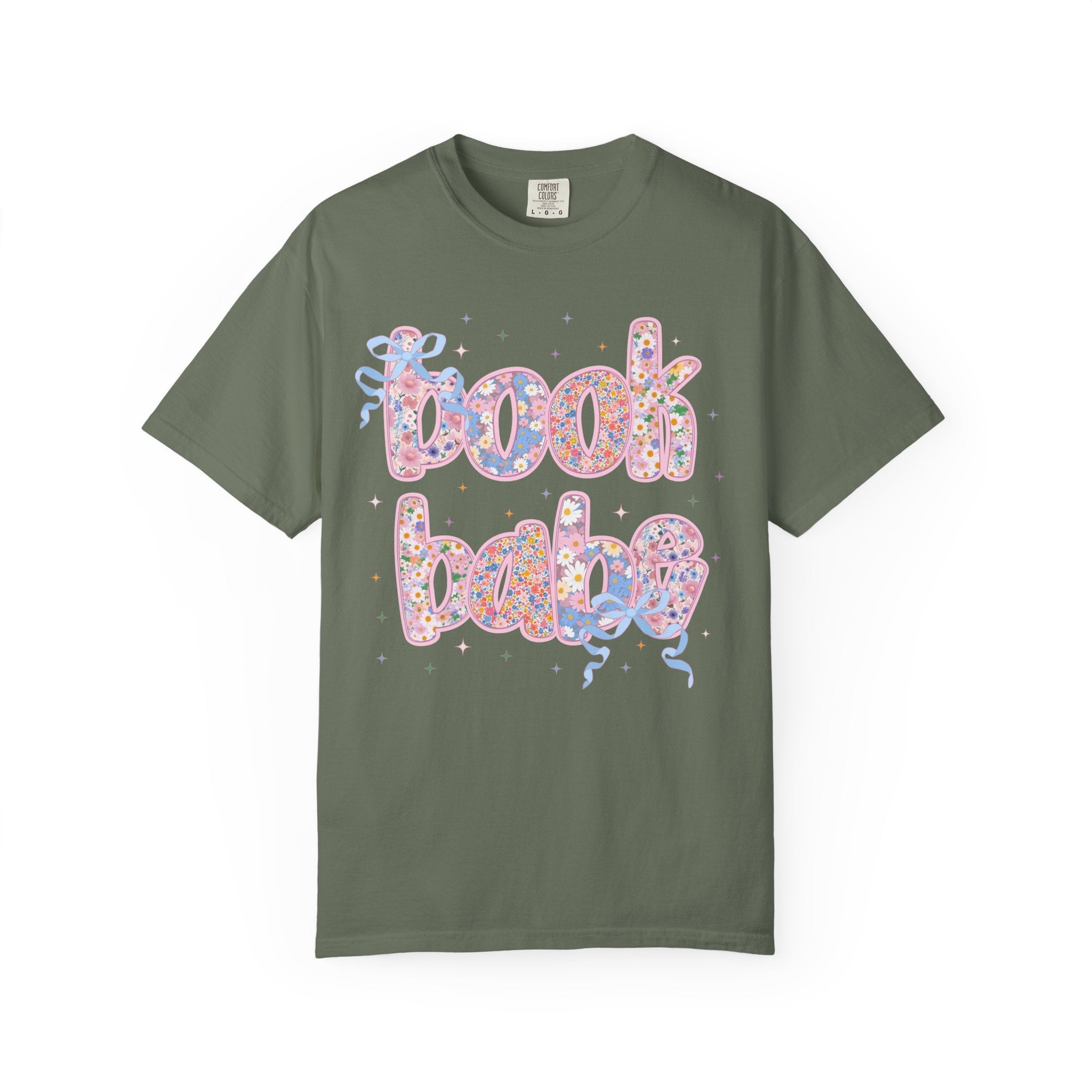 Book Lover Tee Shirt for Romance Reader or Book Author, Cute Floral Dreamcore T-Shirt with Bows for Bookworm, Boho Reading Tee with Flowers - Opal and June