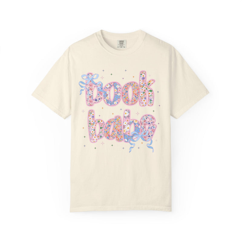 Book Lover Tee Shirt for Romance Reader or Book Author, Cute Floral Dreamcore T-Shirt with Bows for Bookworm, Boho Reading Tee with Flowers - Opal and June