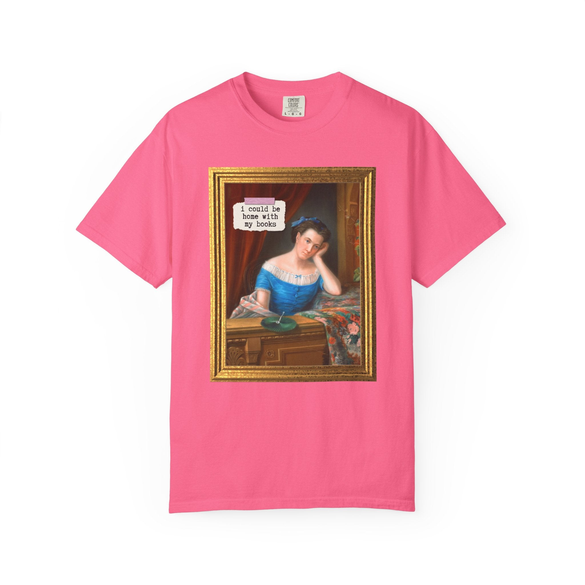 Book Lover Tee Shirt for Romance Reader Who Loves Art History, Funny Saying Bookish T-Shirt with 19th Century Painting, Cute Librarian Gift - Opal and June