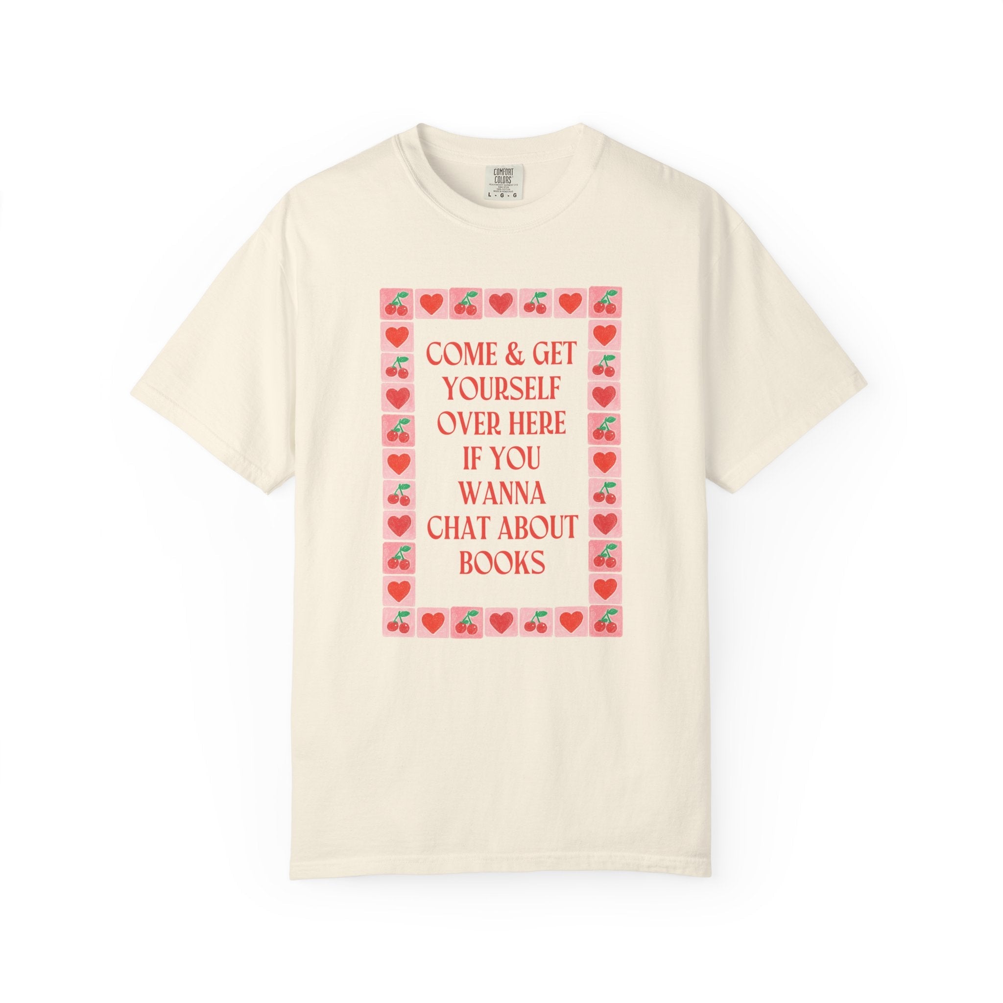 Book Lover Tee Shirt: If You Wanna Chat About Books, Silly Bookish Shirt for Librarian or Romance Writer, Mystery Novel Reader Colorful Tee - Opal and June