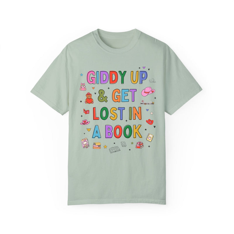 Book Lover Tee Shirt with Adorable Doodles and Groovy Western Vibes, Cute Reading Teacher T-Shirt, Funny Saying Librarian Book Addict Shirt - Opal and June